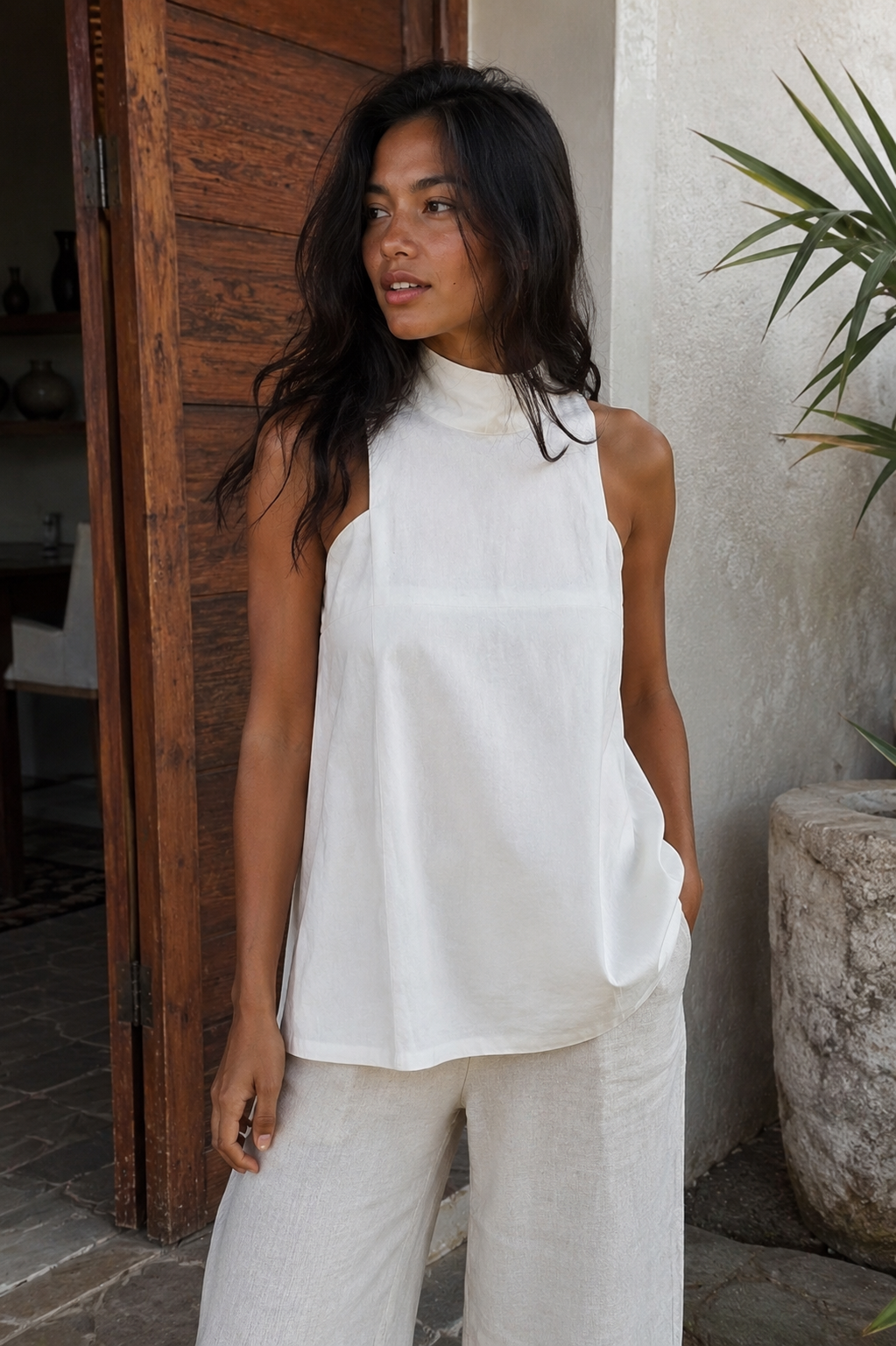 Garnet Top – Hand-Woven Cotton